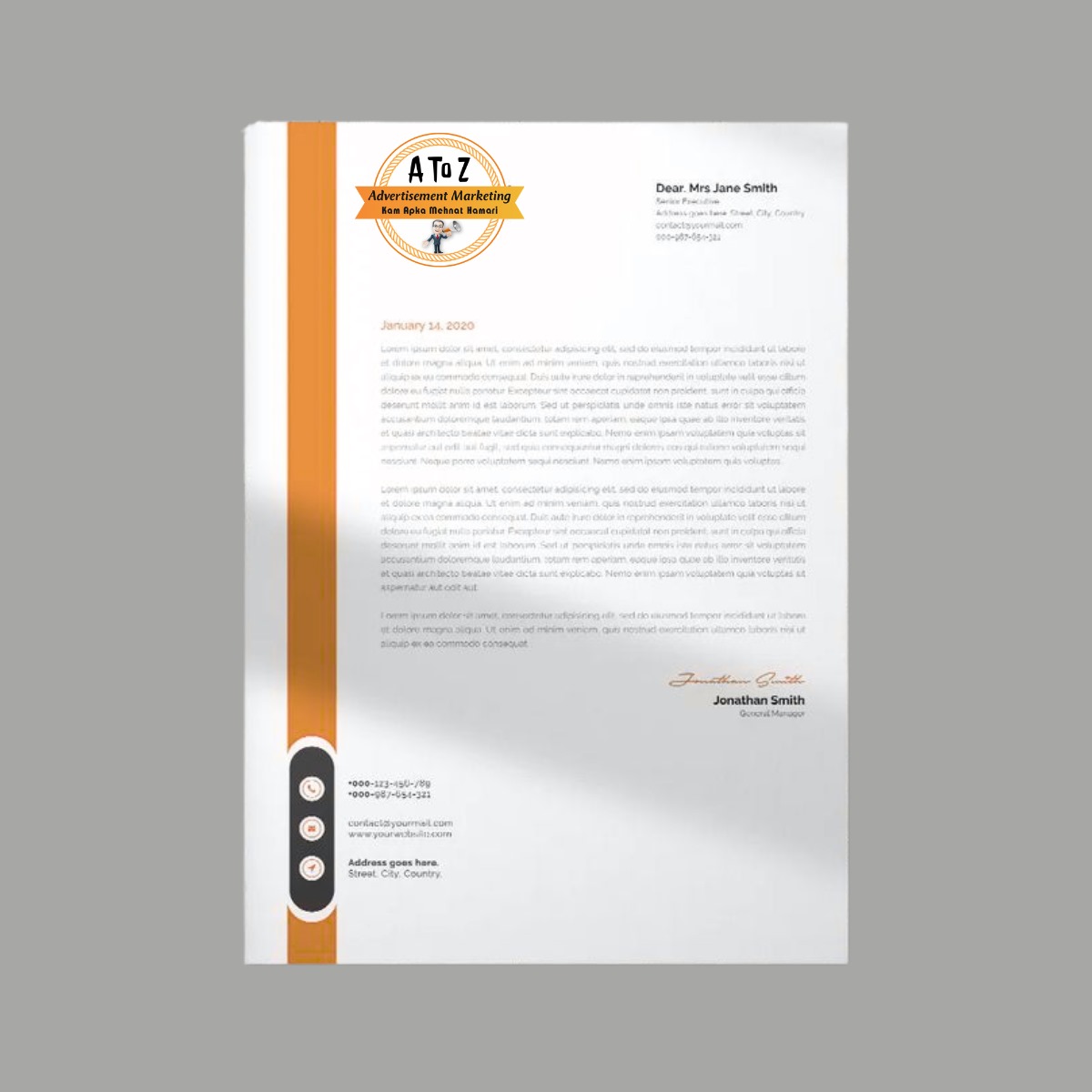 LETTERHEAD WITH EXCEL BOND PAPER