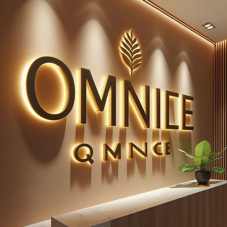 BRASS LETTER WITH BACKGROUND LIGHT